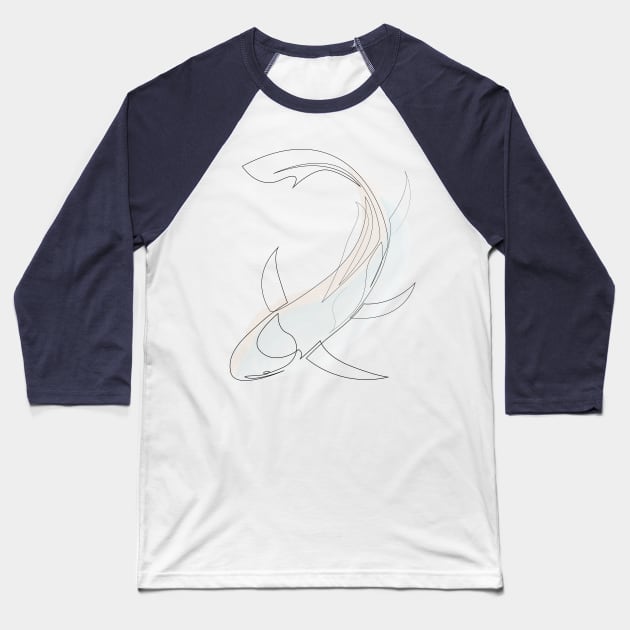 koi Baseball T-Shirt by addillum